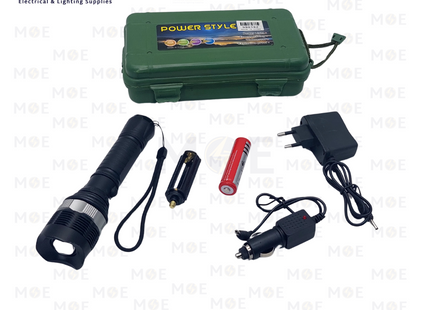 Power Style Rechargeable LED Torch XPE | انتريك ليد تشريج