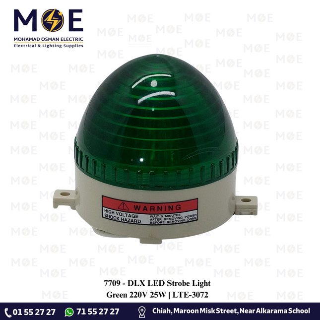 DLX LED Strobe Light Green 220V 25W | LTE-3072