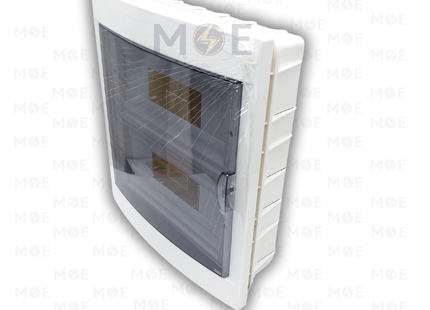Viko IP40 Flush Mount Distribution Board Smoked Door 314x344x73mm 2Rx12module 24module | 90912024-veko24dm | تابلو بلاستيك مخفي غطا مفيم