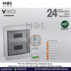 Viko IP40 Flush Mount Distribution Board Smoked Door 314x344x73mm 2Rx12module 24module | 90912024-veko24dm