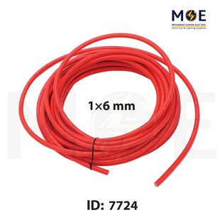 Med Cable Photovoltaic Solar cable | PV Cable Red | PV-XLPE 1x6mm | كابل طاقة شمسية مبروم شعري احمر