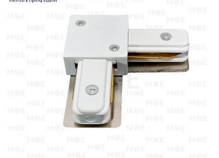 2 Wire Track Light Rail L-Connector White | وصلة زاوية سكة سبوت ابيض