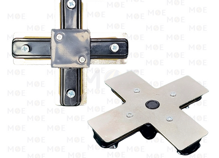 2 Wire Track Light Rail X-Connector Black | وصلة مصالبة سكة سبوت اسود