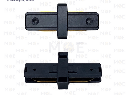 2 Wire Track Light Rail I-Connector Black | وصلة جالسة سكة سبوت اسود