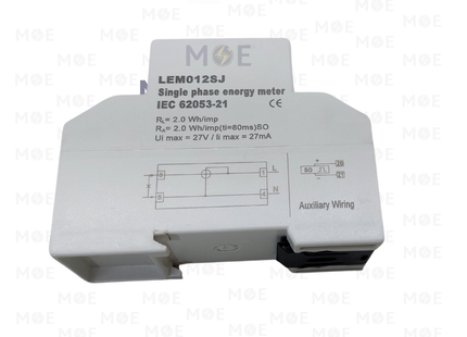 Orient Digital Single Phase Energy Meter KwH 230V AC 50Hz 100A 2module | KwH 1P 2M LEM012SJ | عداد كيلو وات سكة ديجيتال واحد فاز