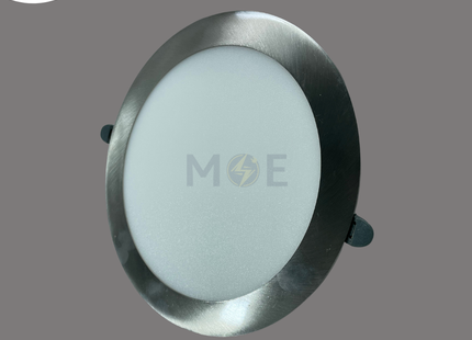 Greenlite LED Downlight/ Panel Light Chrome Ceiling Flush Mounted Circular Warmwhite 3000K 2200Lm 20.5cm 22W | GR-812-22W | سبوت ليد مدور مخفي كروم ورم وايت