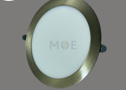 Greenlite LED Downlight/ Panel Light Bronze Ceiling Flush Mounted Circular Warmwhite 3000K 2200Lm 20.5cm 22W | KG-812-AB-WW | سبوت ليد مدور مخفي برونز ورم وايت