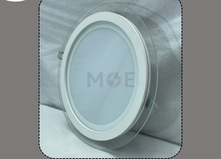 Cuperlight LED Downlight/ Panel Light White Ceiling Flush Mounted Circular Daylight 20.5cm 35W | KG-819/35W | سبوت ليد مدور مخفي كادر زجاج ابيض دايلايت