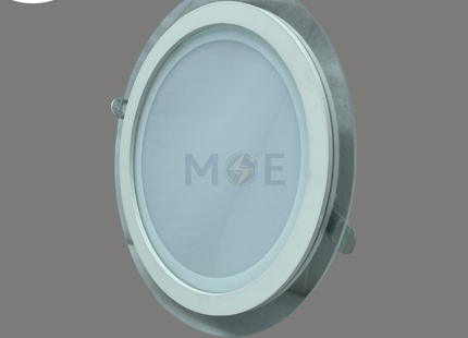 Cuperlight LED Downlight/ Panel Light White Ceiling Flush Mounted Circular Daylight 20.5cm 35W | KG-819/35W | سبوت ليد مدور مخفي كادر زجاج ابيض دايلايت