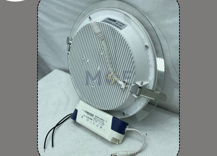 Cuperlight LED Downlight/ Panel Light White Ceiling Flush Mounted Circular Daylight 20.5cm 35W | KG-819/35W | سبوت ليد مدور مخفي كادر زجاج ابيض دايلايت