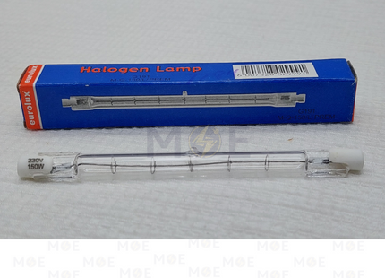 Eurolux Halogen Floodlight Lamp Double Ended WarmWhite Clear R7S 150W | J118MM | لمبة برجكتور هالوجين ورم وايت