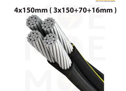 Liban Cables ABC Aluminum Cable ( Torsadé ) | EAXT 4x150mm ( 3x150+70+16mm ) | كابل المنيوم تورسدي