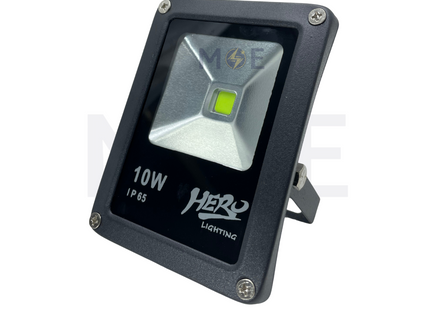 Hero COB LED Floodlight Gray 10W Green 800Lm IP65 | BR-10W | برجكتور ليد انارة مطري رمادي ضو اخضر