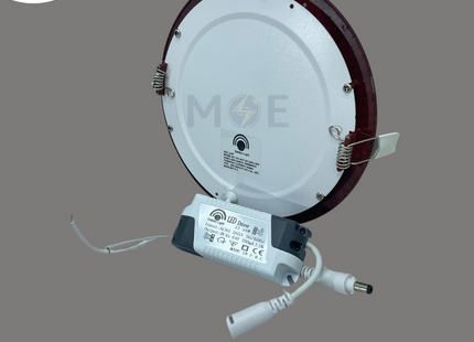 Goldenlight LED Downlight/ Panel Light Red Wood Ceiling Flush Mounted Circular Warmwhite 3000K 15.5cm 18W | KG-807 | سبوت ليد مدور مخفي احمر خشبي ورم وايت