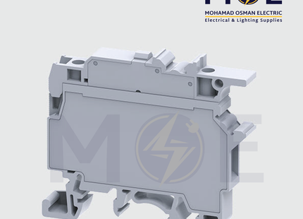 ConnectWell Rail Terminal Block Fuse Port Gray 0.2-4mm | CF4UL110-240V | جنكسيون سكة بيت فيوز رمادي