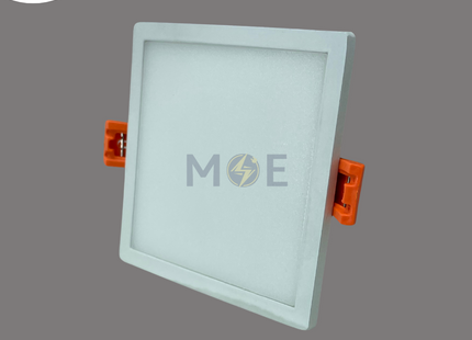 Bright LED Downlight/ Panel Light White Flsush Square CoolWhite 10cm 8W | QPL-4808S | سبوت ليد مربع مخفي ابيض كول وايت