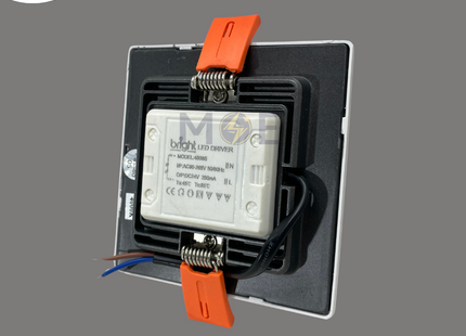 Bright LED Downlight/ Panel Light White Flsush Square CoolWhite 10cm 8W | QPL-4808S | سبوت ليد مربع مخفي ابيض كول وايت