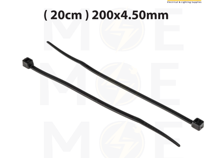 Elematic Cable Tie Black ( 20cm ) 200x4.50mm | 35315 | رباط بلاستيك اسود