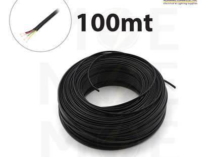 Telephone Cable / Wire Flat Black 4C 4x6cc | SS201 8067 | شريط تلفون باناسونيك اسود
