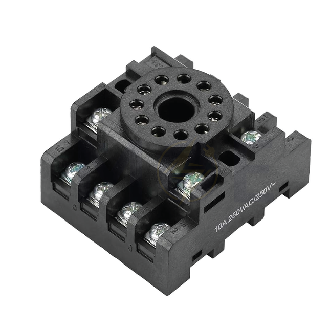 Relay Socket / Base 11Pin PF113A | PF113A | قاعدة ريليه/ تايمر اسود