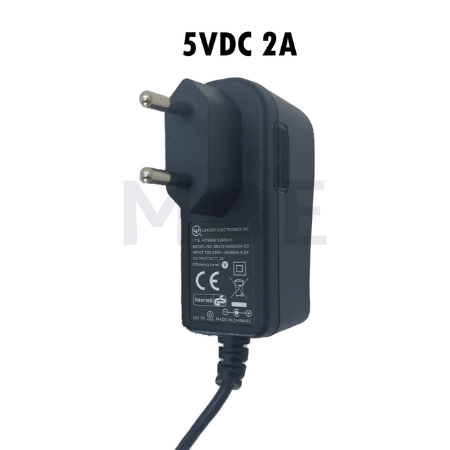 HE Power Adapter With Wide Output Connector AC/DC 5V 2A | MU12-G050200-C5