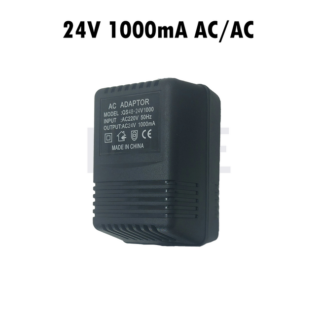 Power Adapter With Wide Output Connector 5.5x2.5mm AC/AC 24V 1000mA | QS48-24V 1000