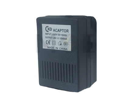 Power Adapter With Wide Output Connector 5.5x2.5mm AC/AC 24V 1500mA