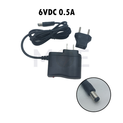 Power Adapter With Wide Output Connector AC/DC 6V 0.3A | YR-06500