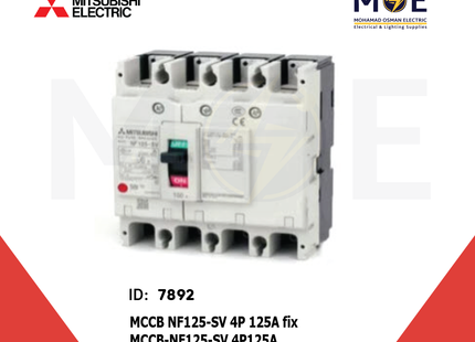 Mitsubishi MCCB NF125-SV 4P 125A fix | NF125-SV | دجنتور صناعي