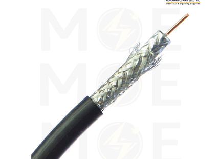 Cosmostar Coaxial cable RG6 128s Black 75 OHM R300yd | CS128/300B | كابل كوكسيال اسود