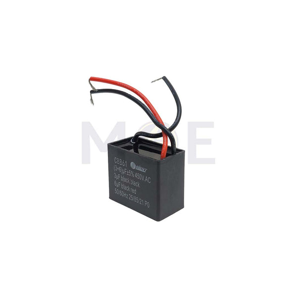 Orient Fan Capacitor Black 3UF & 6UF 450V | CBB61 بوبين مروحة بشريط
