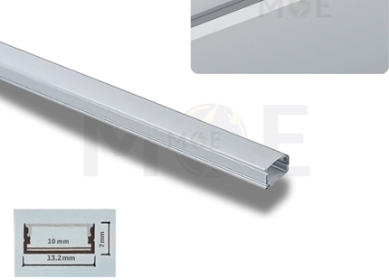 Surface LED Aluminum Profile Silver 13.2x7mm 3mt | JH003-F | بروفايل ليد المنيوم ظاهر