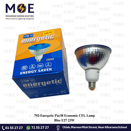 Energetic Par38 Economic CFL Lamp Blue E27 23W