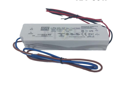Mean Well Power Supply Unit Slim IP67 AC to DC 12V 60W 5A | LPV-60-12