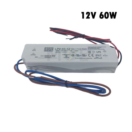 Mean Well Power Supply Unit Slim IP67 AC to DC 12V 60W 5A | LPV-60-12
