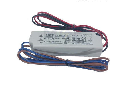 Mean Well Power Supply Unit Slim IP67 AC to DC 12V 20W 1.67A | LPV-20-12