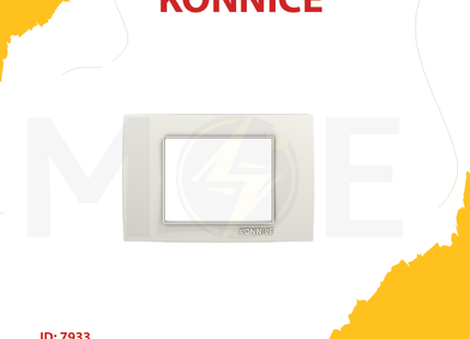 Konnice Cover Plate White 3module | K-33-P | بلاك بلاستيك ابيض
