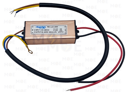 Cuperlight LED Driver Aluminum AC 110-265V DC 32-45V IP65 600mA 25W | RB-LLS-25W | ترانس ليد مطري المنيوم