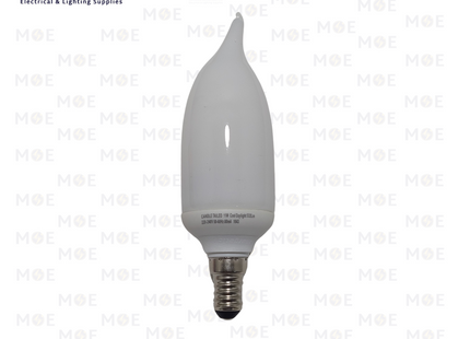 Energetic Economic CFL Lamp Milky Candle Tail Cool Daylight E14 11W | لمبة توفير برم سن رفيع شمعة دنب حليبي كول دايلايت