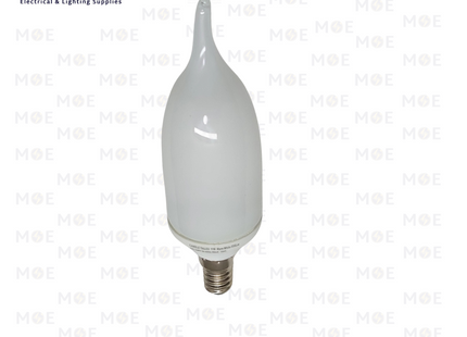 Energetic Economic CFL Lamp Milky Candle Tail WarmWhite E14 11W | لمبة توفير برم سن رفيع شمعة دنب حليبي ورم وايت