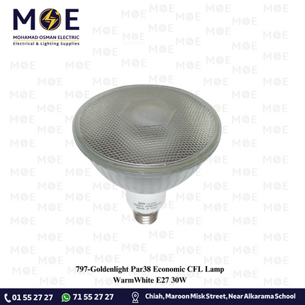 Goldenlight Par38 Economic CFL Lamp WarmWhite E27 30W