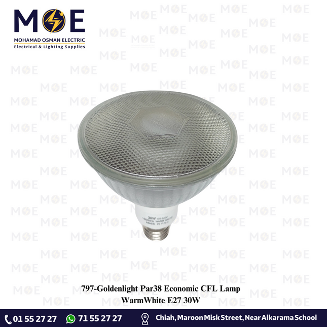 Goldenlight Par38 Economic CFL Lamp WarmWhite E27 30W