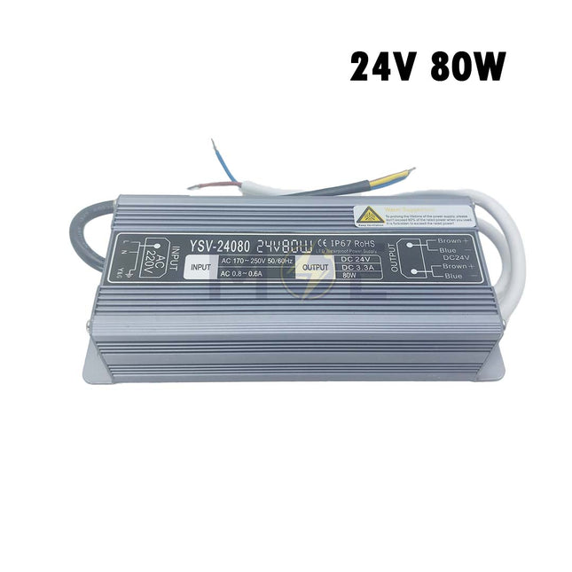 Bright LED Power Supply Unit IP67 AC to DC 24V 80W 3.3A | YSV-24060