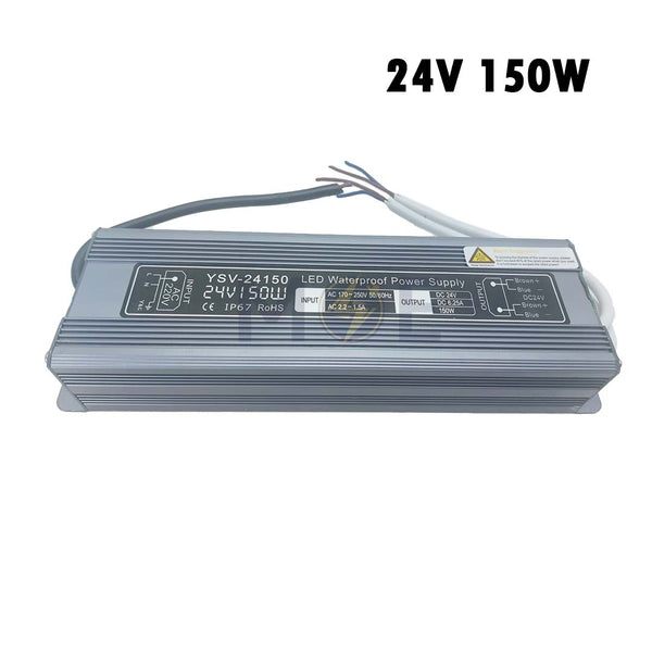 Bright LED Power Supply Unit IP67 AC to DC 24V 150W 6.25A | YSV-24150