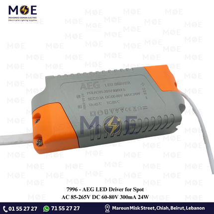 AEG LED Driver for Spot AC 85-265V DC 60-80V 300mA 24W