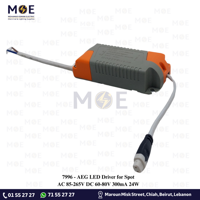 AEG LED Driver for Spot AC 85-265V DC 60-80V 300mA 24W