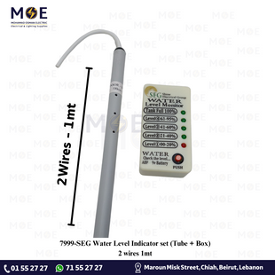 SEG Water Level Indicator set ( Tube + Monitor ) 2 wires 1mt | علام مياه قسطل مع علبة