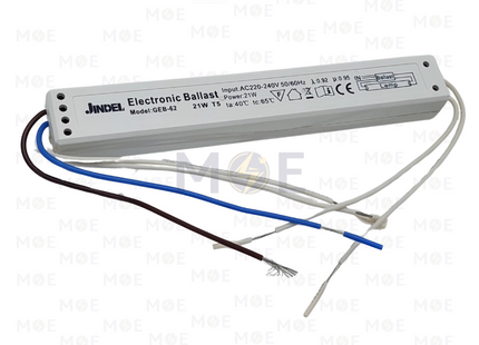 Jindel Electronic Ballast for Fluorescent T5 Lamps AC 220-240V 21W | GEB-62 | ترانس الكترون