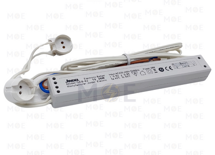 Jindel High Power Electronic Ballast for Fluorescent T5 Lamps+Lampholders AC 220-240V 28W | GEB-62 | ترانس الكترون مع دوي
