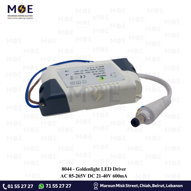 Goldenlight LED Driver AC 85-265V DC 21-40V 600mA